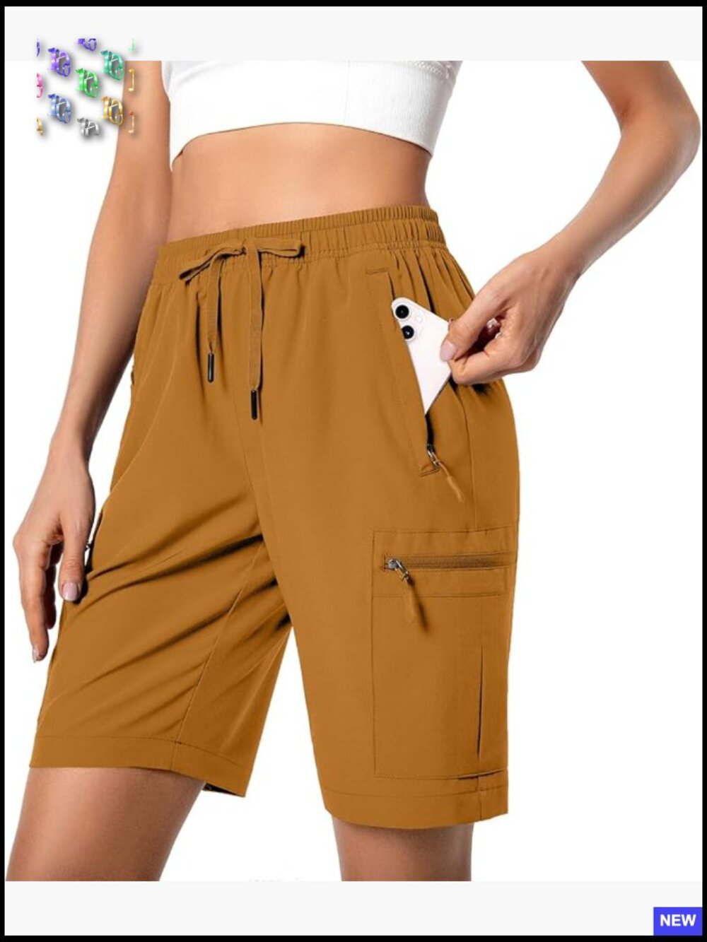 Lightweight Cargo Shorts Quick Dry Athletic Hiking Outdoor Travel Zipper Pockets